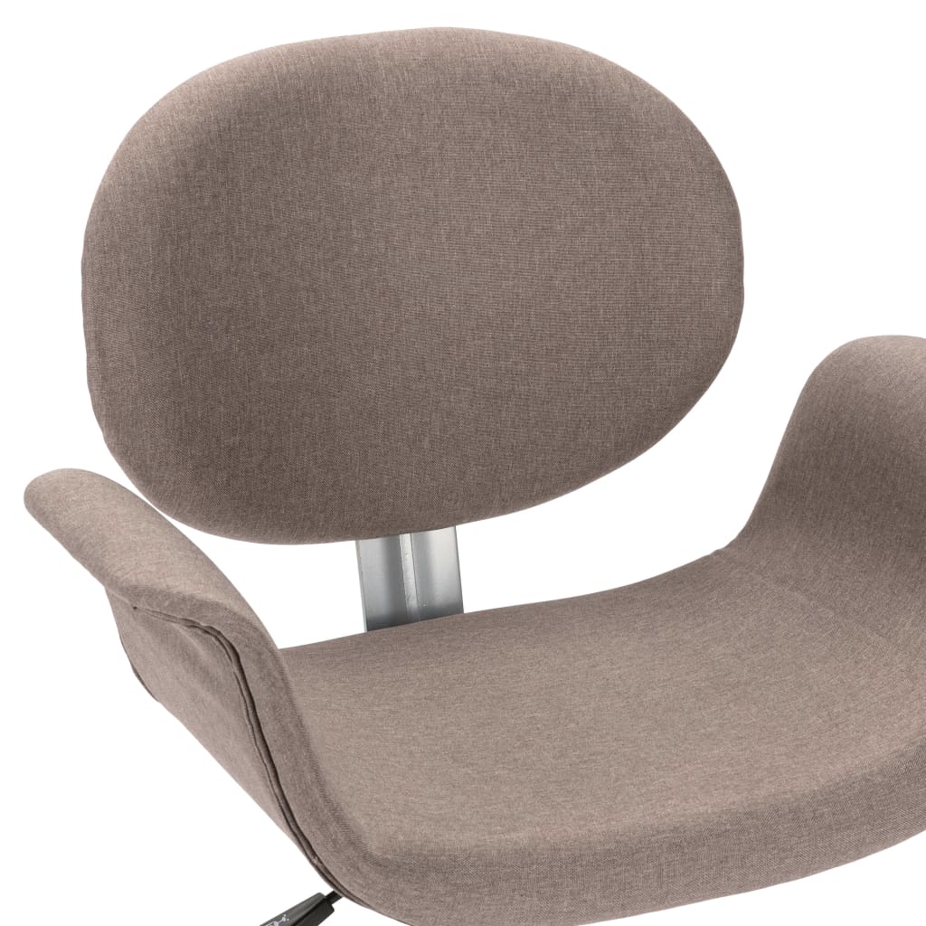 vidaXL Eetkamerstoelen draaibaar 2 st stof taupe