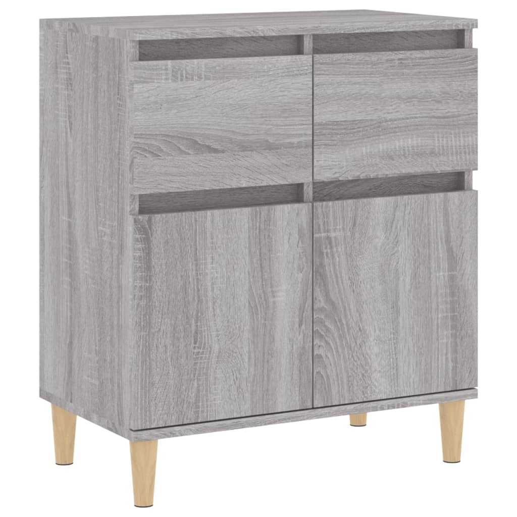 vidaXL Dressoir 60x35x70 cm bewerkt hout grijs sonoma eikenkleurig