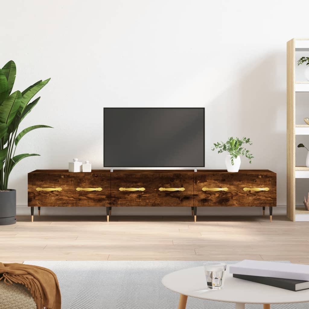 vidaXL Tv-meubel 150x36x30 cm bewerkt hout gerookt eikenkleurig