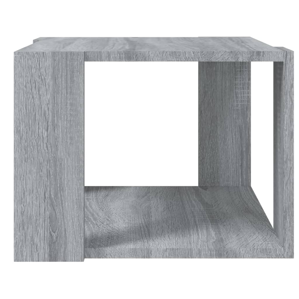 vidaXL Salontafel 40x40x30 cm bewerkt hout grijs sonoma eikenkleurig