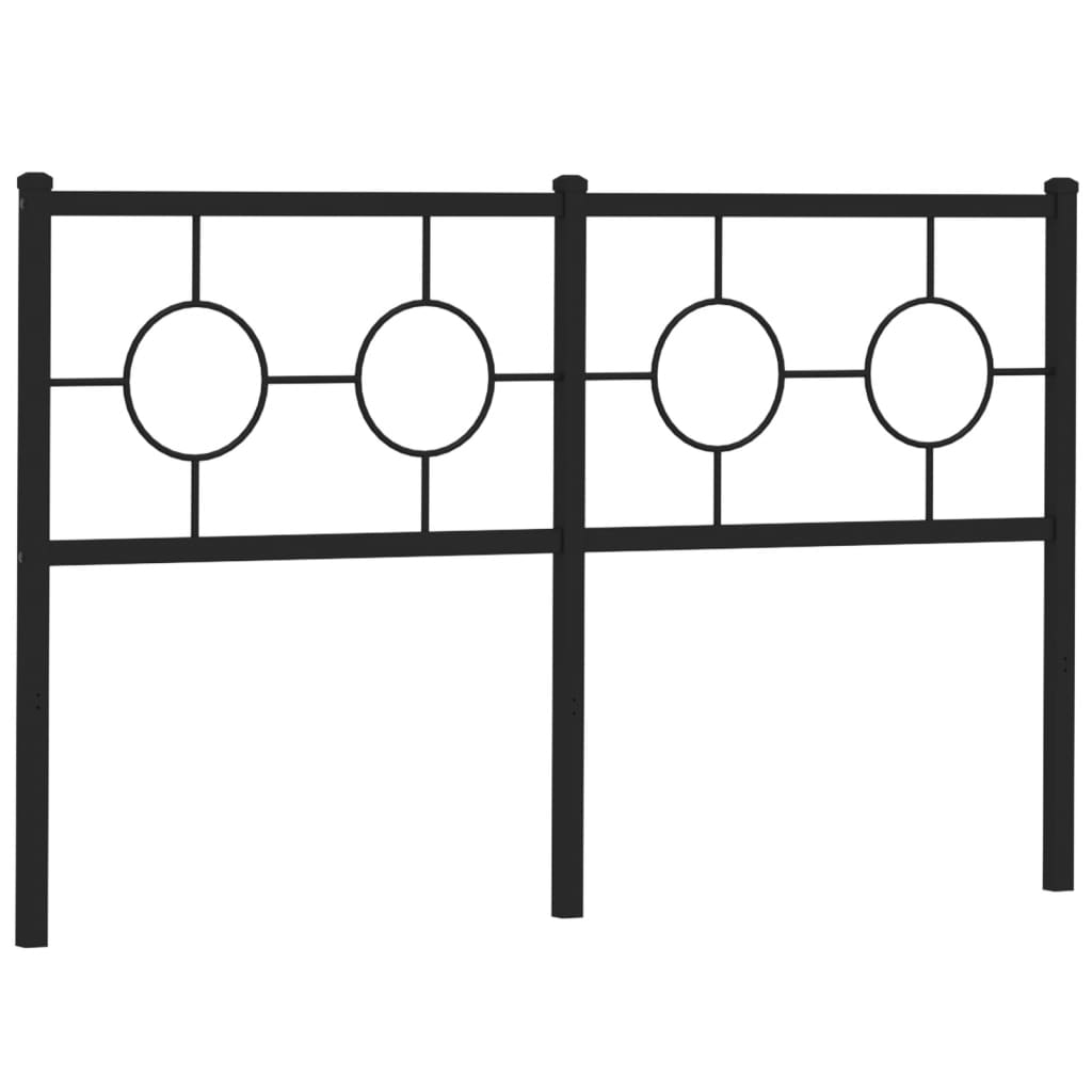 vidaXL Hoofdbord 135 cm metaal zwart