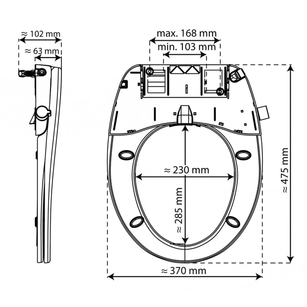 EISL Toiletbril soft-close met bidetfunctie wit