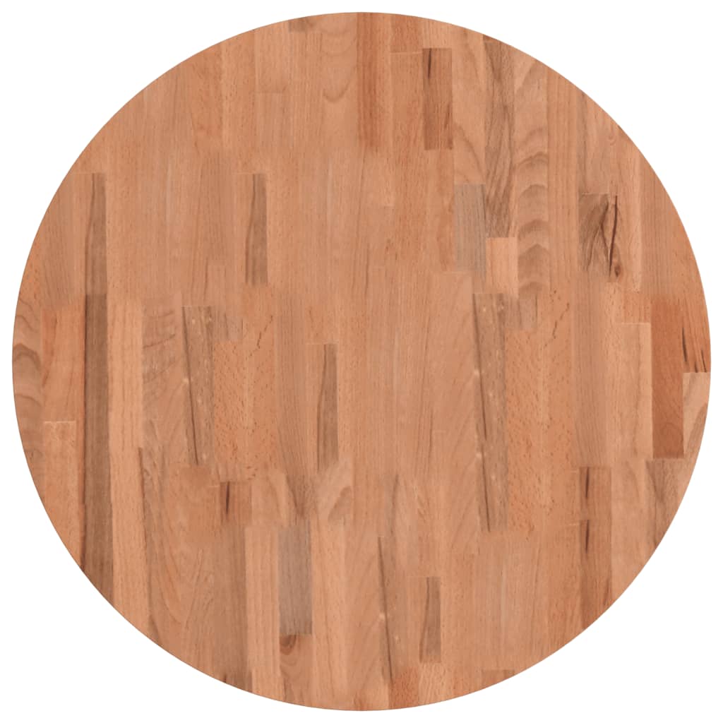 vidaXL Tafelblad rond Ø70x1,5 cm massief beukenhout