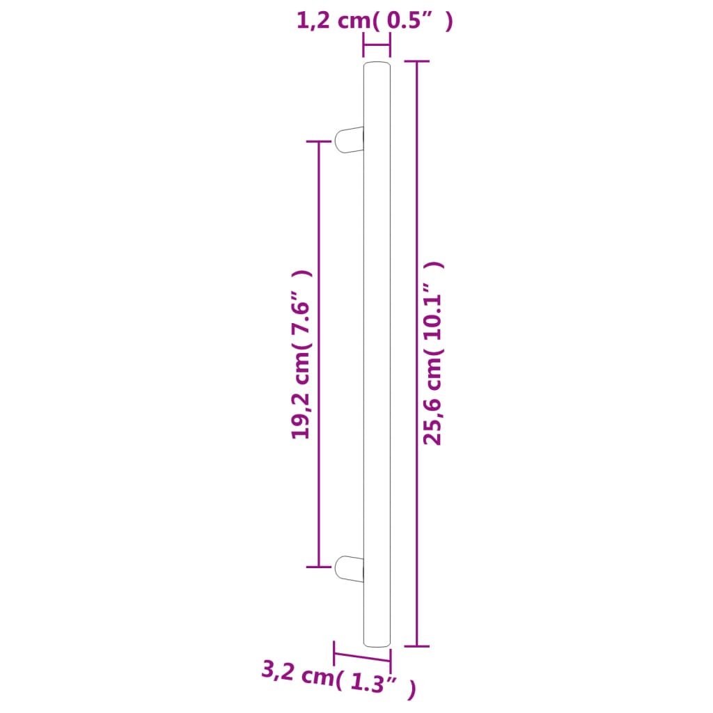 vidaXL Handvatten 10 st 192 mm roestvrij staal bronskleurig