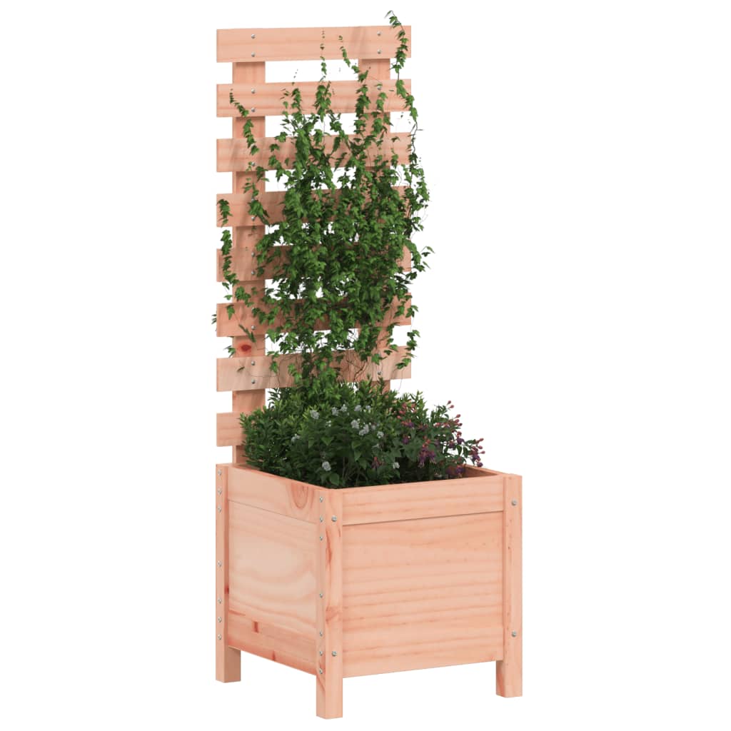 vidaXL Plantenbak met rek 39x39,5x114 cm massief douglashout