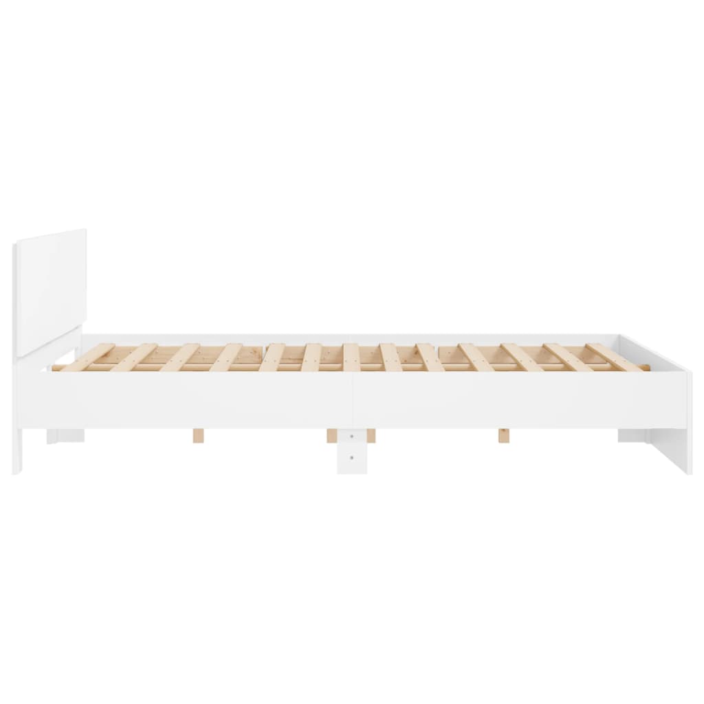 vidaXL Bedframe met hoofdeinde wit 180x200 cm