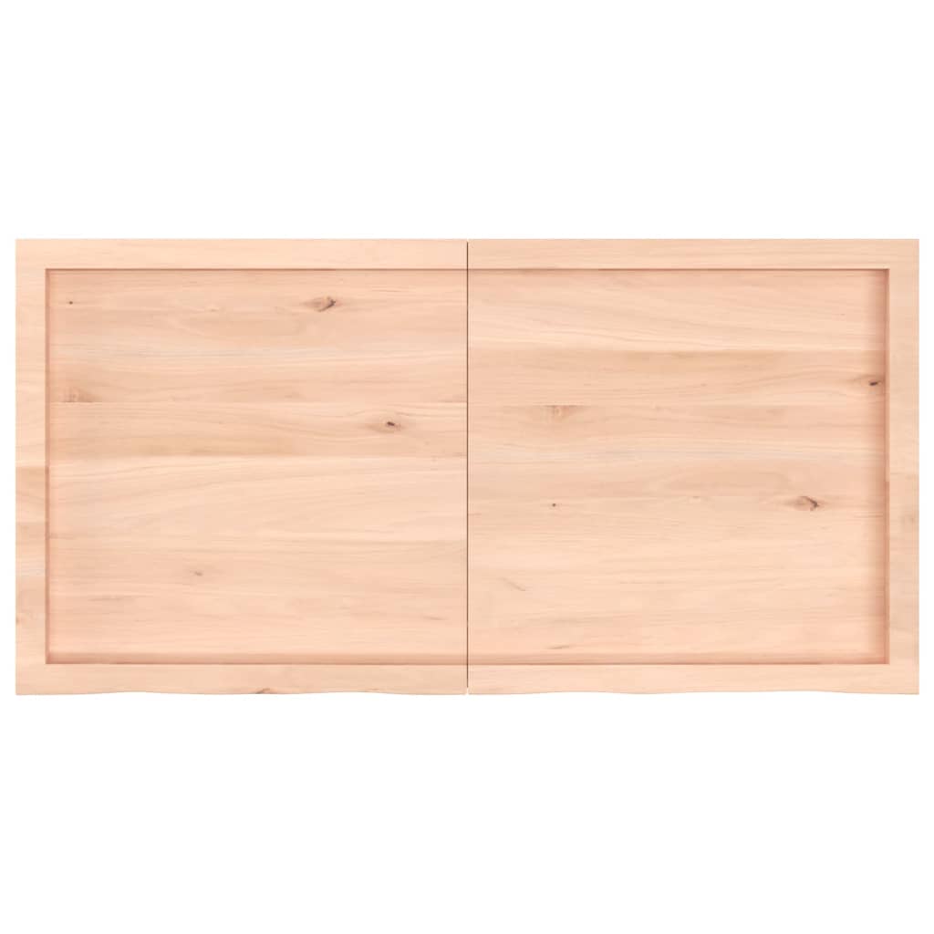 vidaXL Tafelblad 120x60x(2-4) cm onbehandeld massief eikenhout