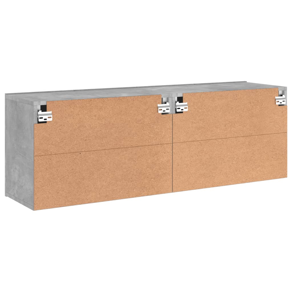 vidaXL Tv-meubels 2 st wandgemonteerd 60x30x41 cm betongrijs