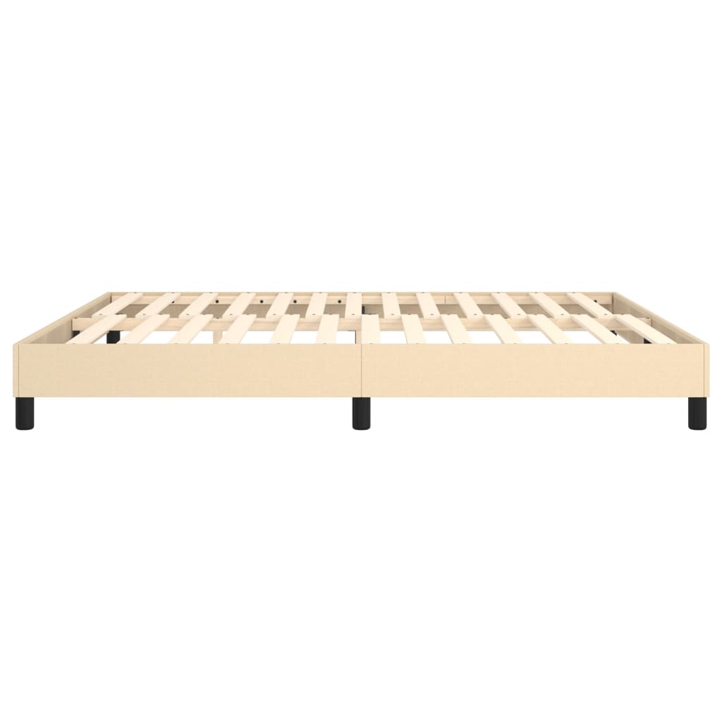 vidaXL Bedframe zonder matras stof crèmekleurig 160x200 cm