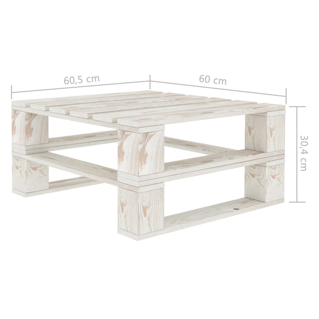 vidaXL 8-delige Loungeset met zwarte kussens pallet hout