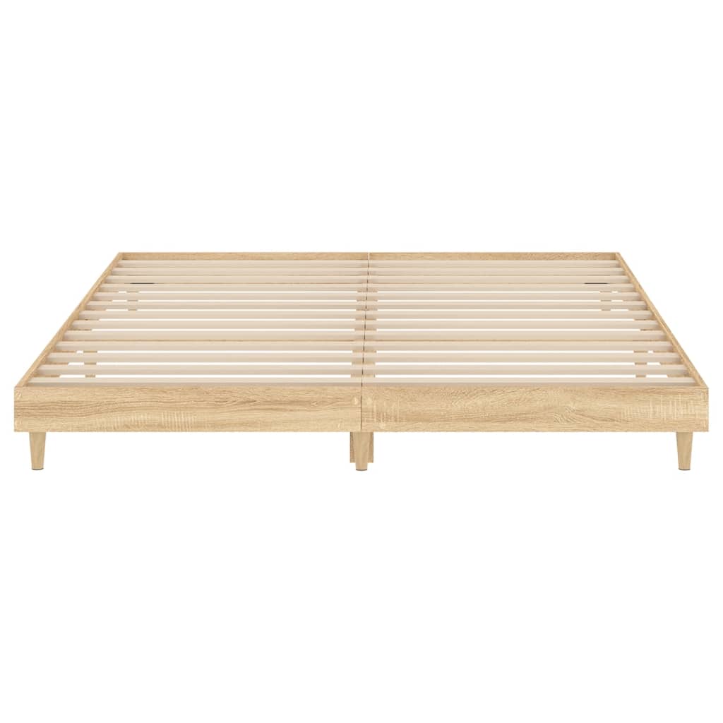 vidaXL Bedframe zonder matras hout sonoma eikenkleurig 150x200 cm