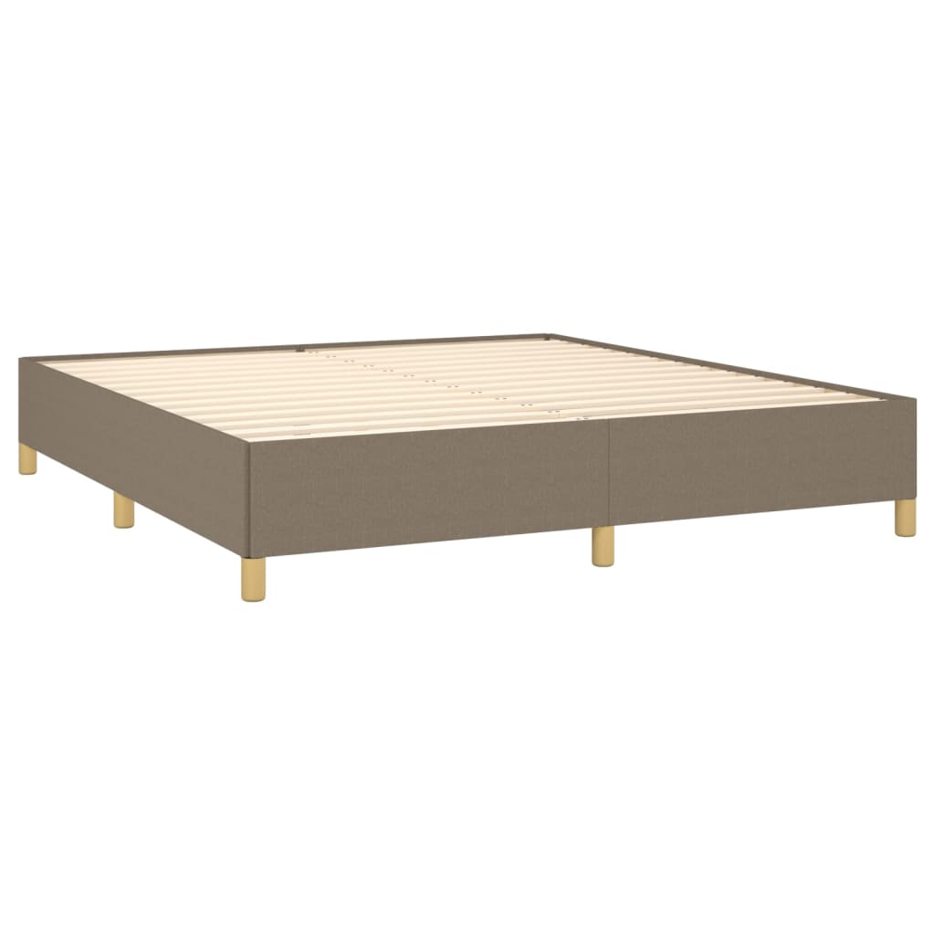 vidaXL Bedframe zonder matras stof taupe 160x200 cm