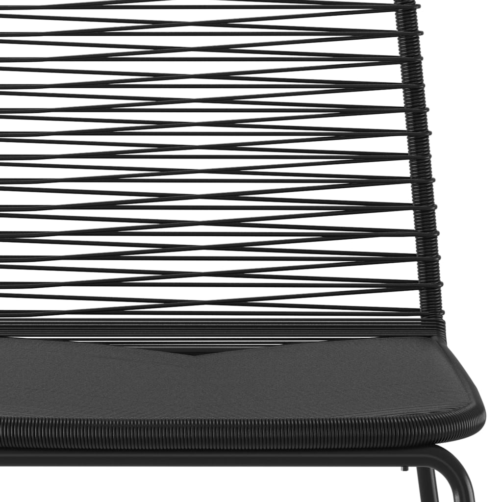 vidaXL Tuinstoelen 6 st poly rattan zwart