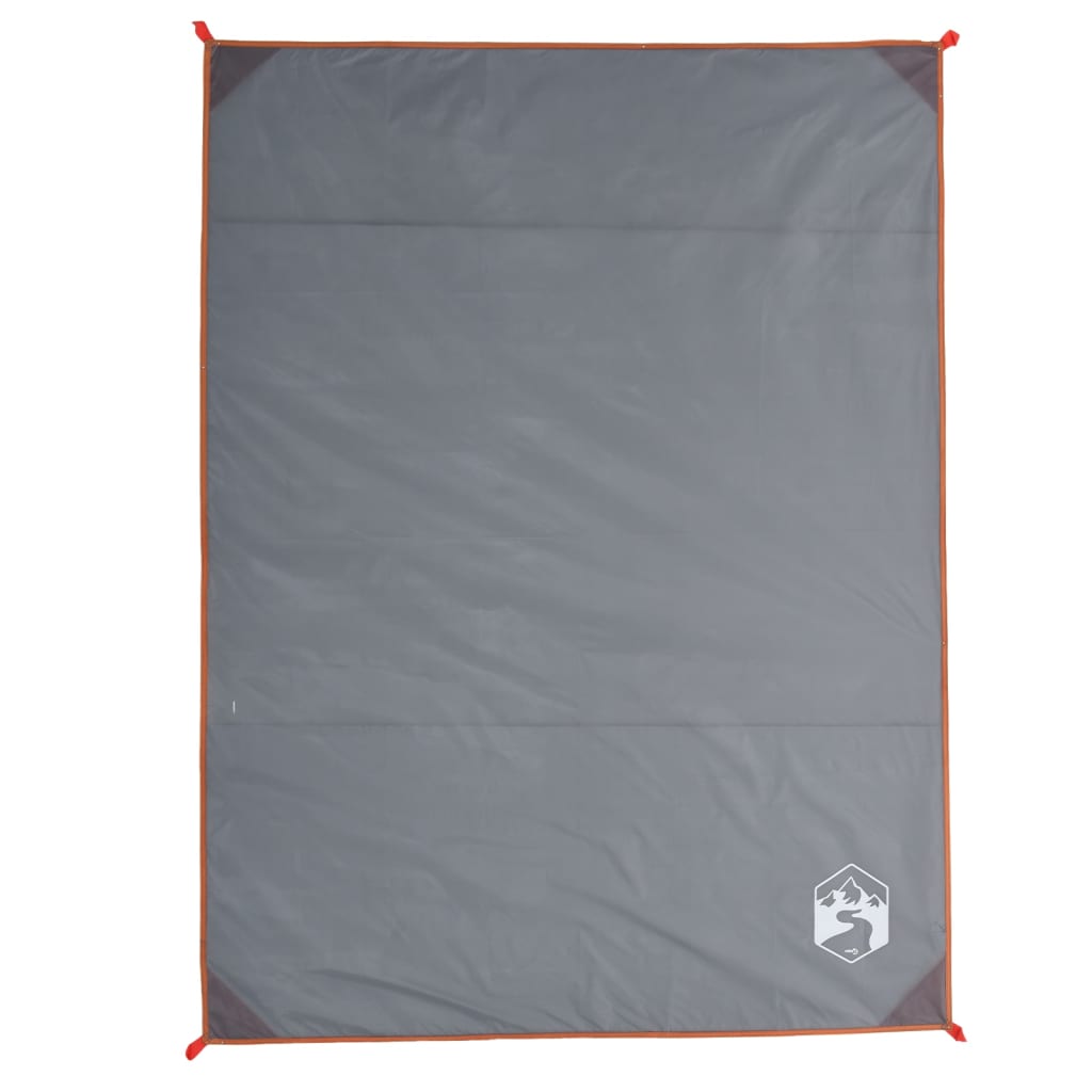 vidaXL Picknickkleed met haringen 205x155 cm grijs en oranje