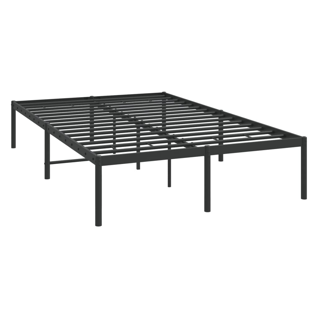 vidaXL Bedframe metaal zwart 120x190 cm