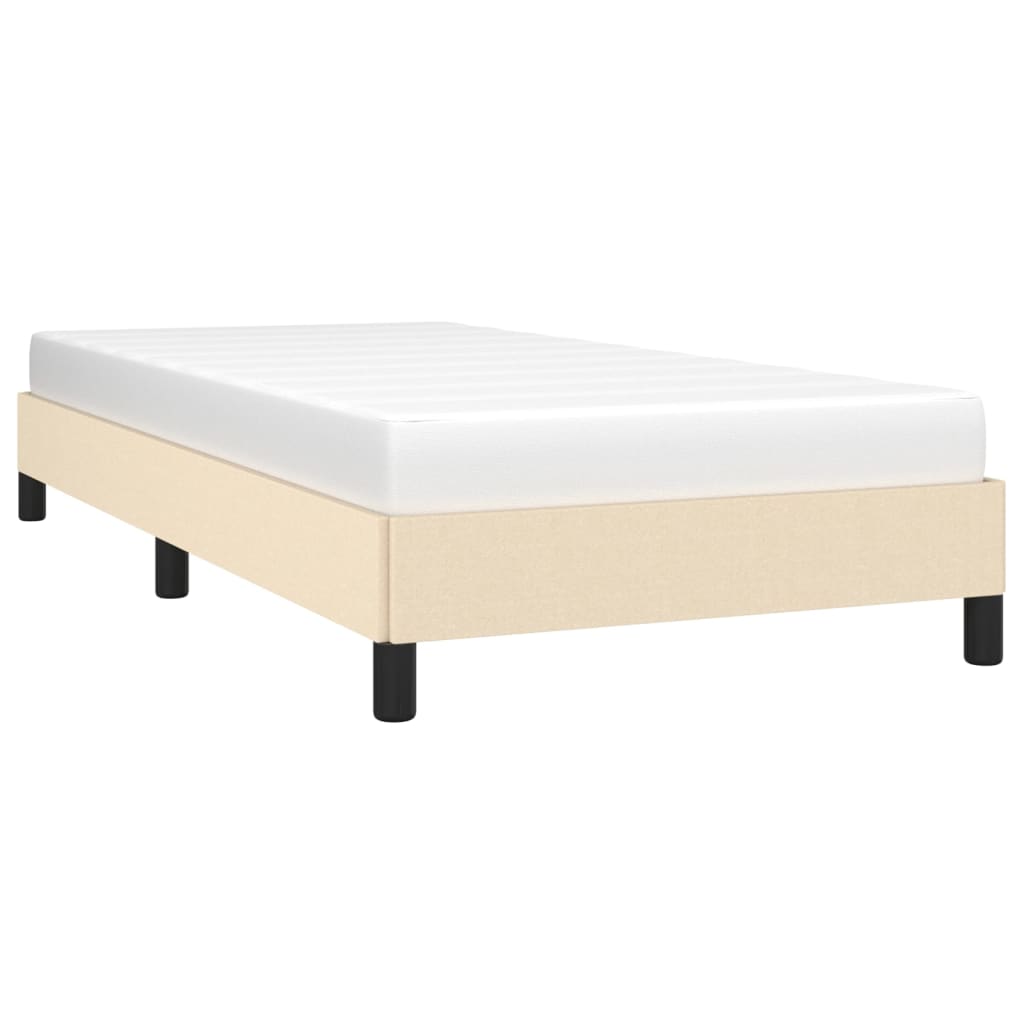 vidaXL Bedframe stof crèmekleurig 90x190 cm