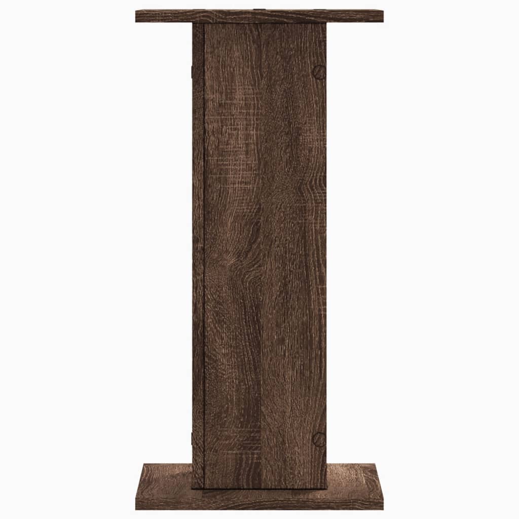 vidaXL Plantenstandaards 2 st 30x30x60 cm bewerkt hout bruin eiken