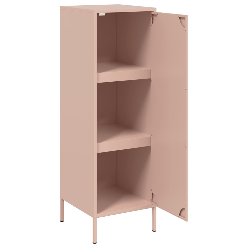 vidaXL Hoge kast 36x39x113 cm staal roze