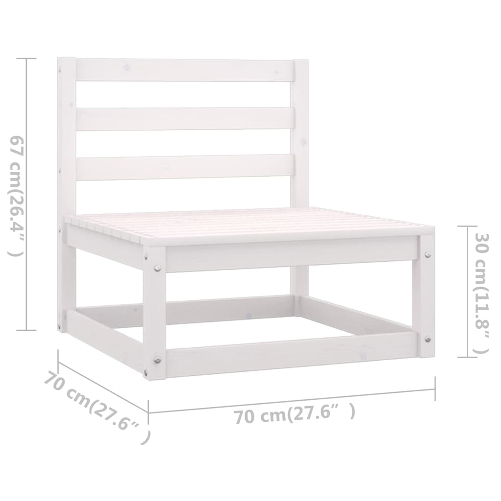 vidaXL 8-delige Loungeset met kussens massief grenenhout