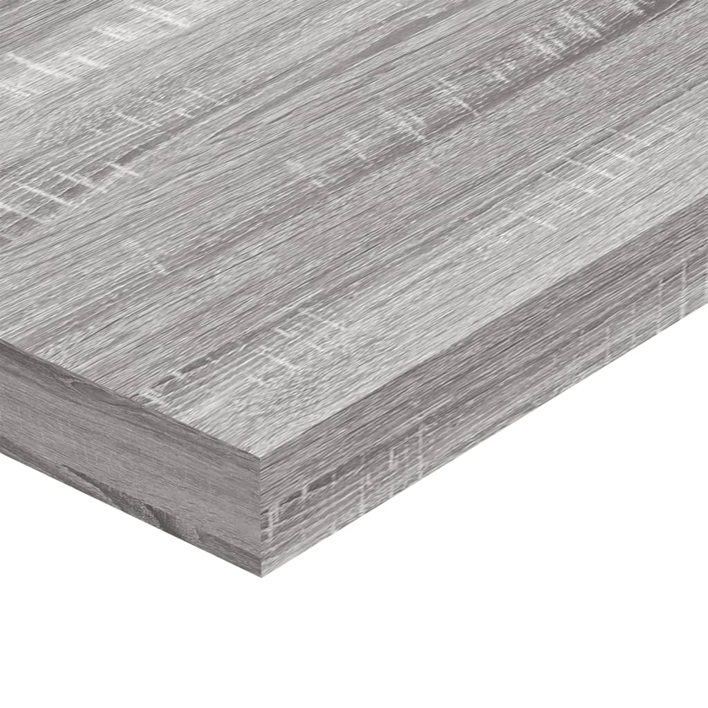 vidaXL Wandschappen 4 st 60x10x1,5 cm bewerkt hout grijs sonoma eiken