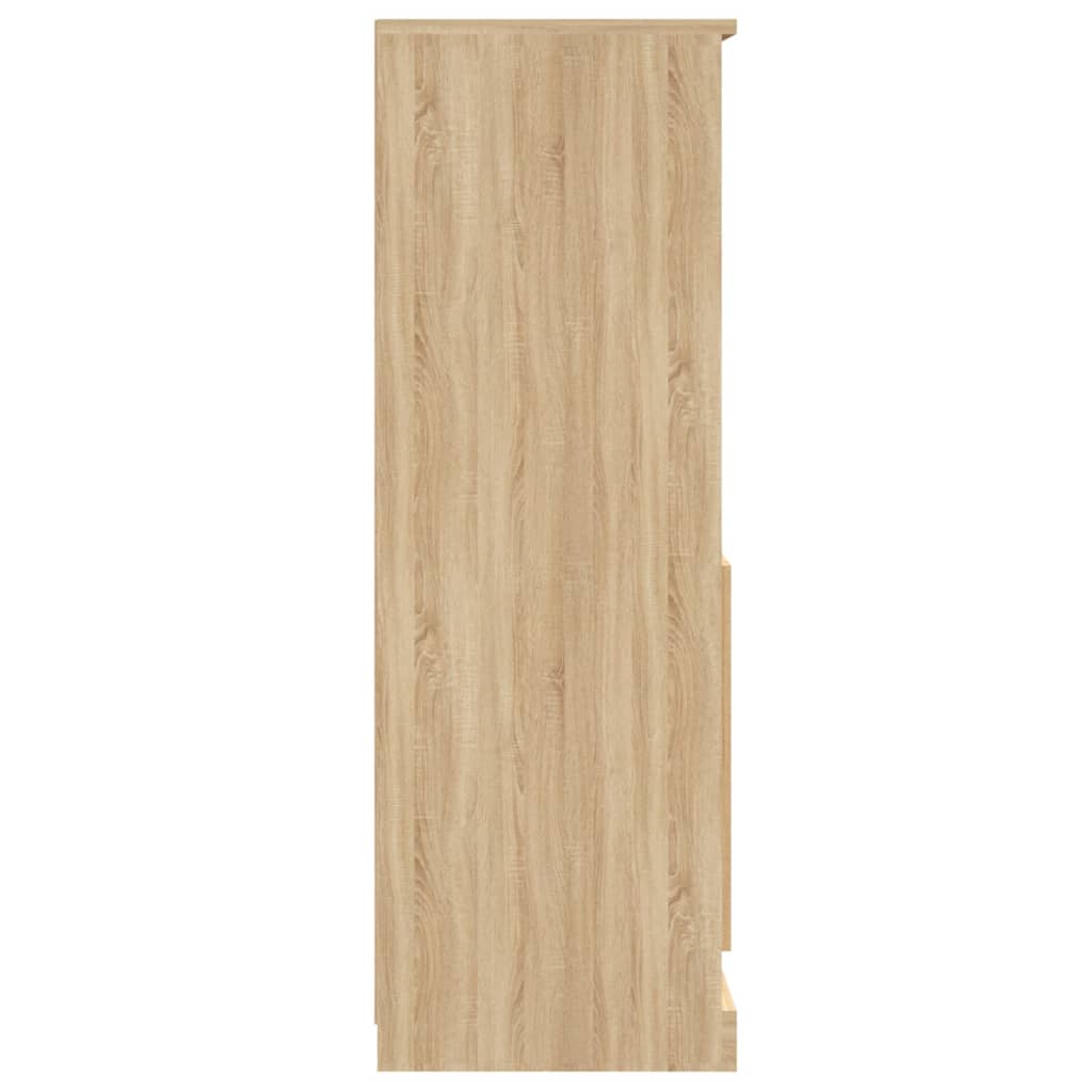 vidaXL Hoge kast 60x35,5x103,5 cm bewerkt hout sonoma eikenkleurig