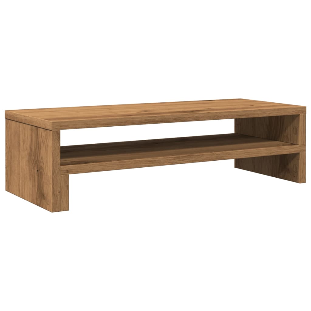 vidaXL Monitorstandaard 54x22x15 cm bewerkt hout artisanaal eikenkleur