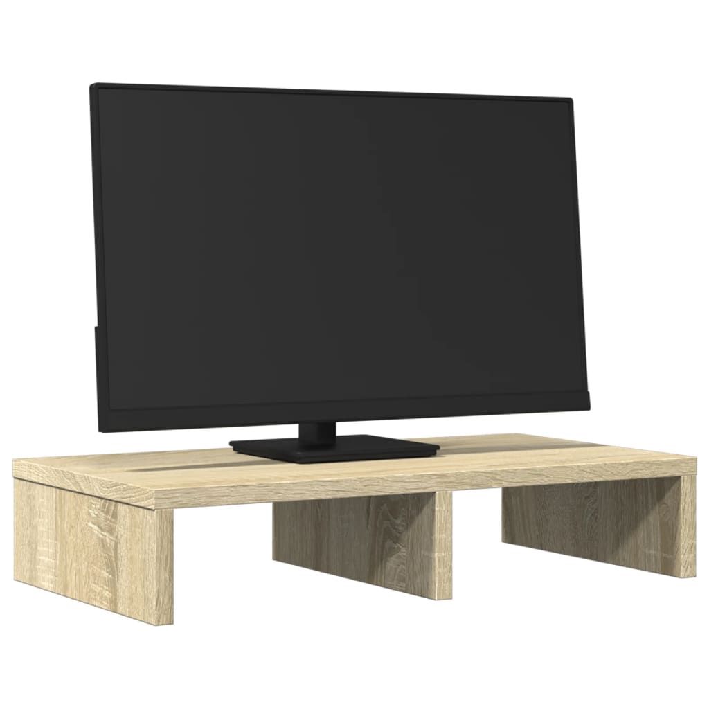 vidaXL Monitorstandaard 50x27x10 cm bewerkt hout sonoma eikenkleurig