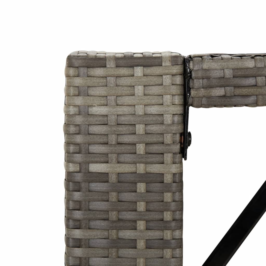 vidaXL 5-delige Tuinbarset met kussens poly rattan grijs