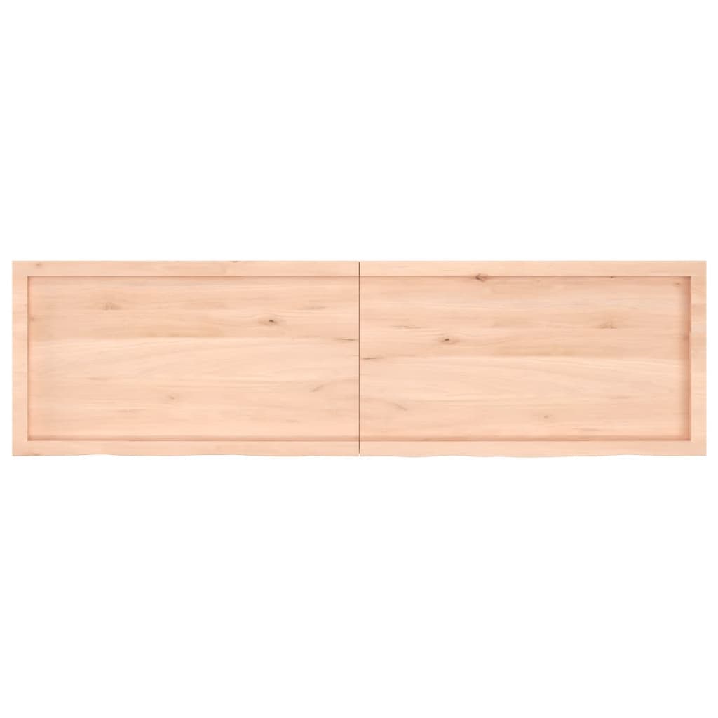 vidaXL Tafelblad 180x50x(2-4) cm onbehandeld massief eikenhout