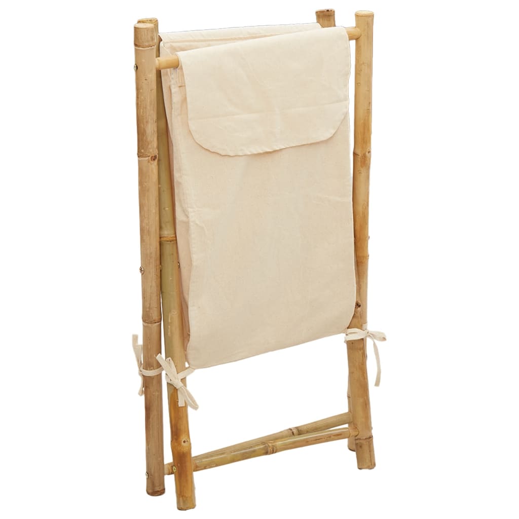 vidaXL Wasmand 41,5x36x63,5 cm bamboe crèmewit