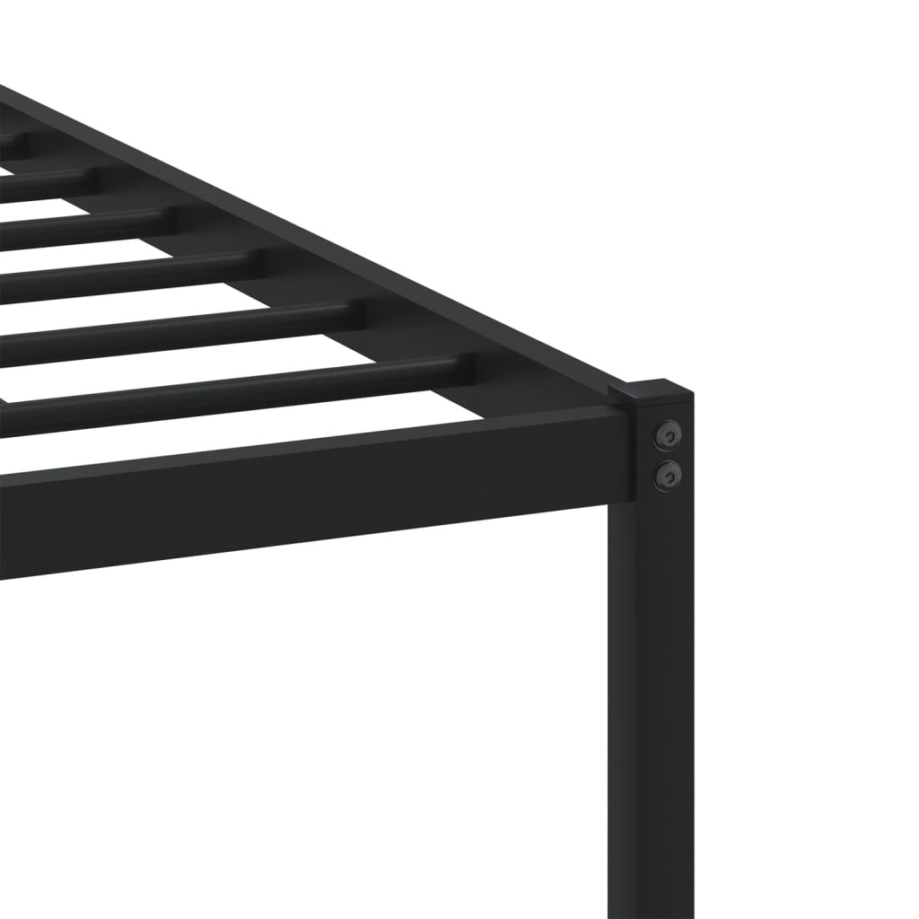 vidaXL Bedframe zonder matras metaal gerookt eikenkleurig 160x200 cm