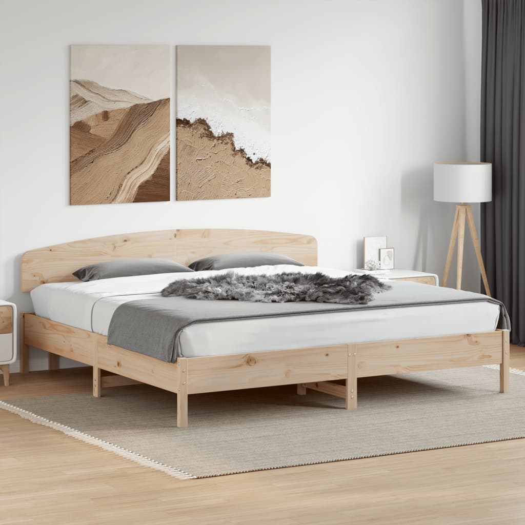 vidaXL Bedframe zonder matras massief grenenhout 200x200 cm