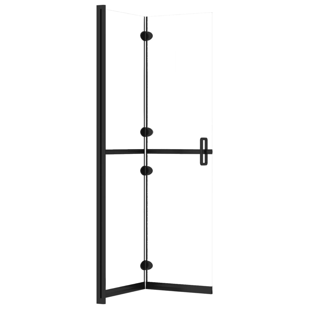 vidaXL Inloopdouchewand inklapbaar 70x190 cm ESG-glas transparant