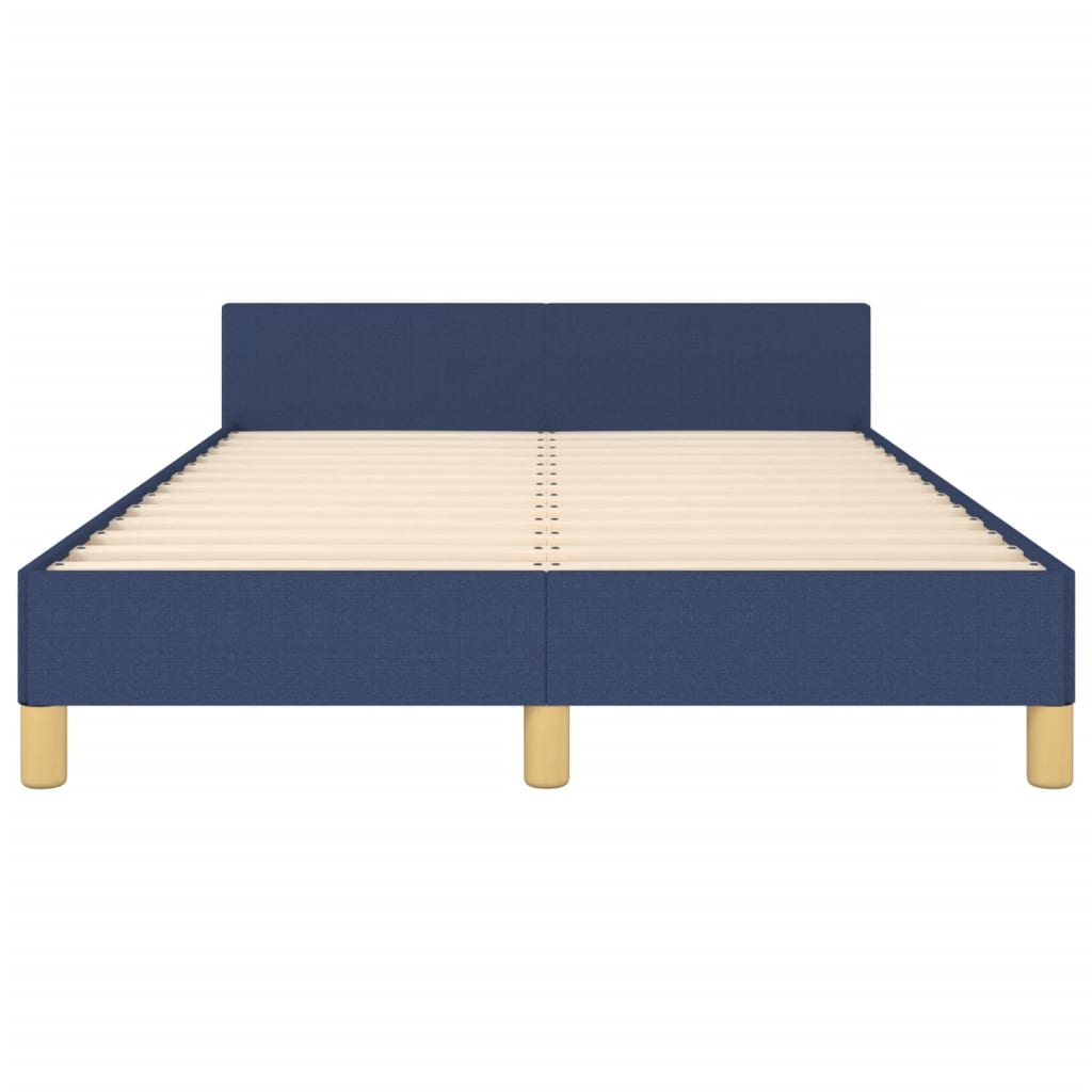 vidaXL Bedframe met hoofdbord stof blauw 120x190 cm