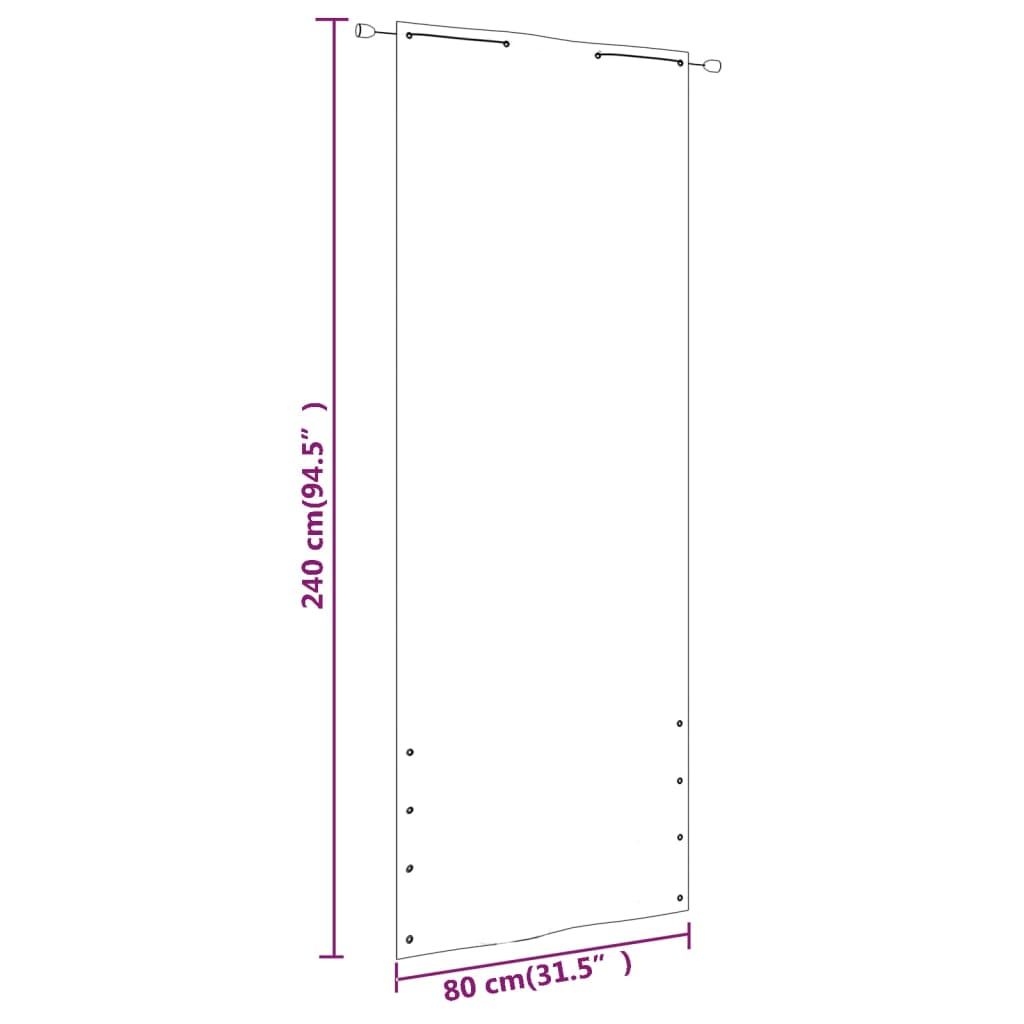 vidaXL Balkonscherm 80x240 cm oxford stof terracottakleurig