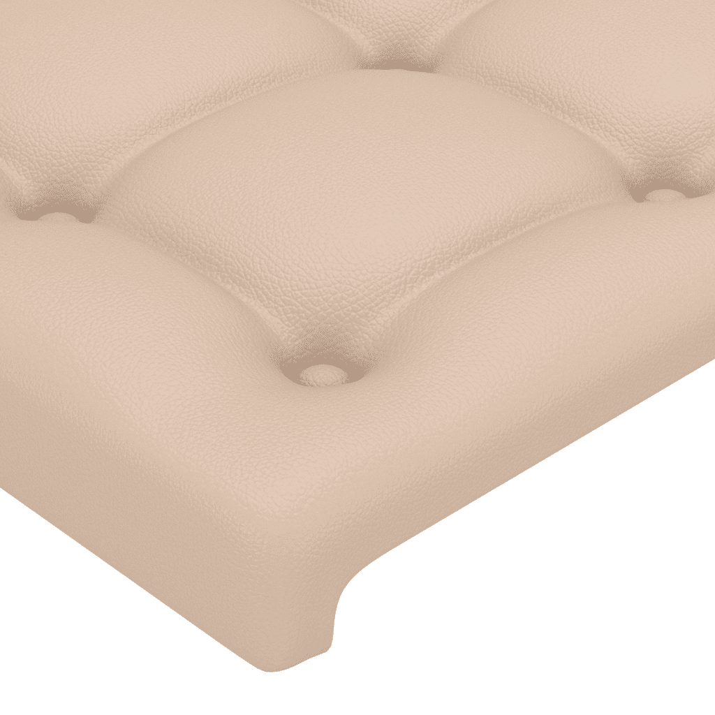 vidaXL Boxspring met matras kunstleer cappuccinokleurig 80x200 cm