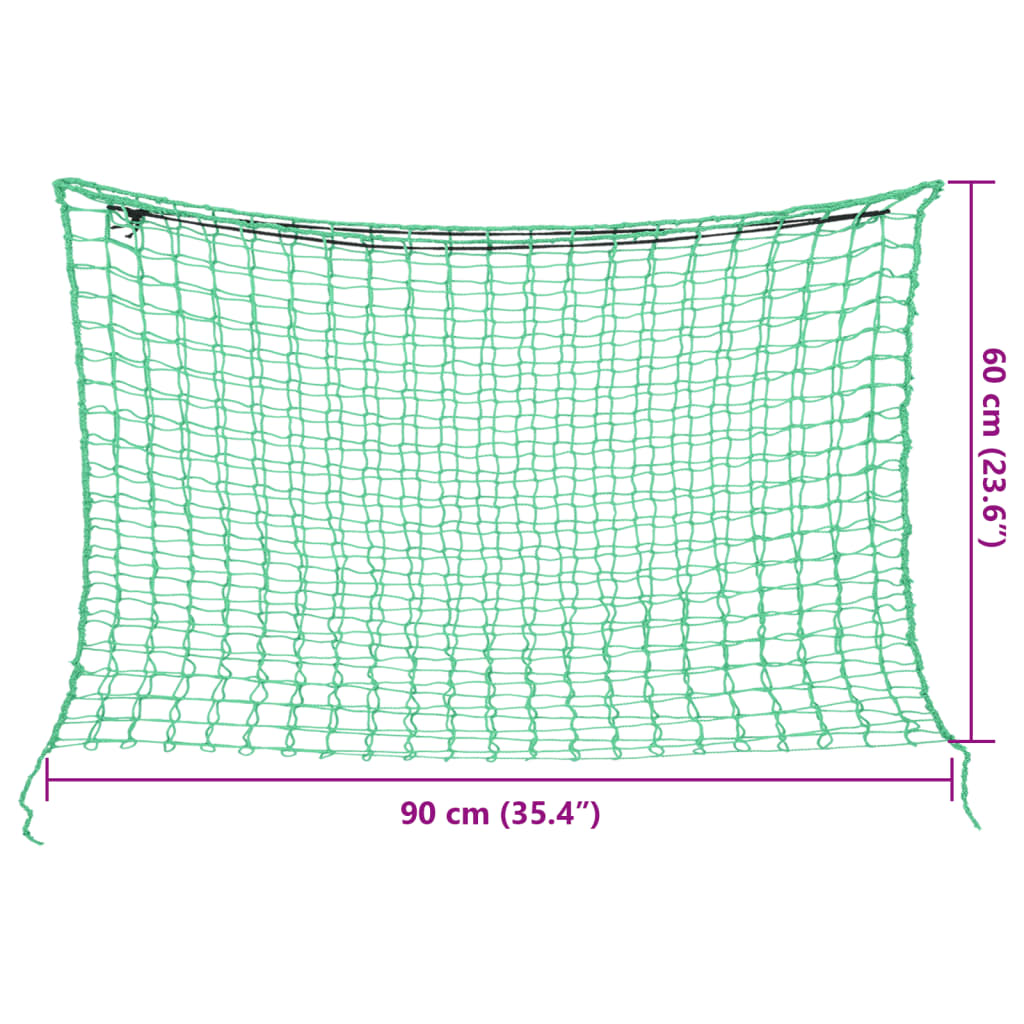 vidaXL Hooinetten 2 st 90x60 cm rechthoekig polypropeen groen