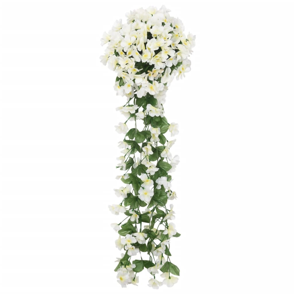 vidaXL Kerstslingers met bloemen 3 st 85 cm wit