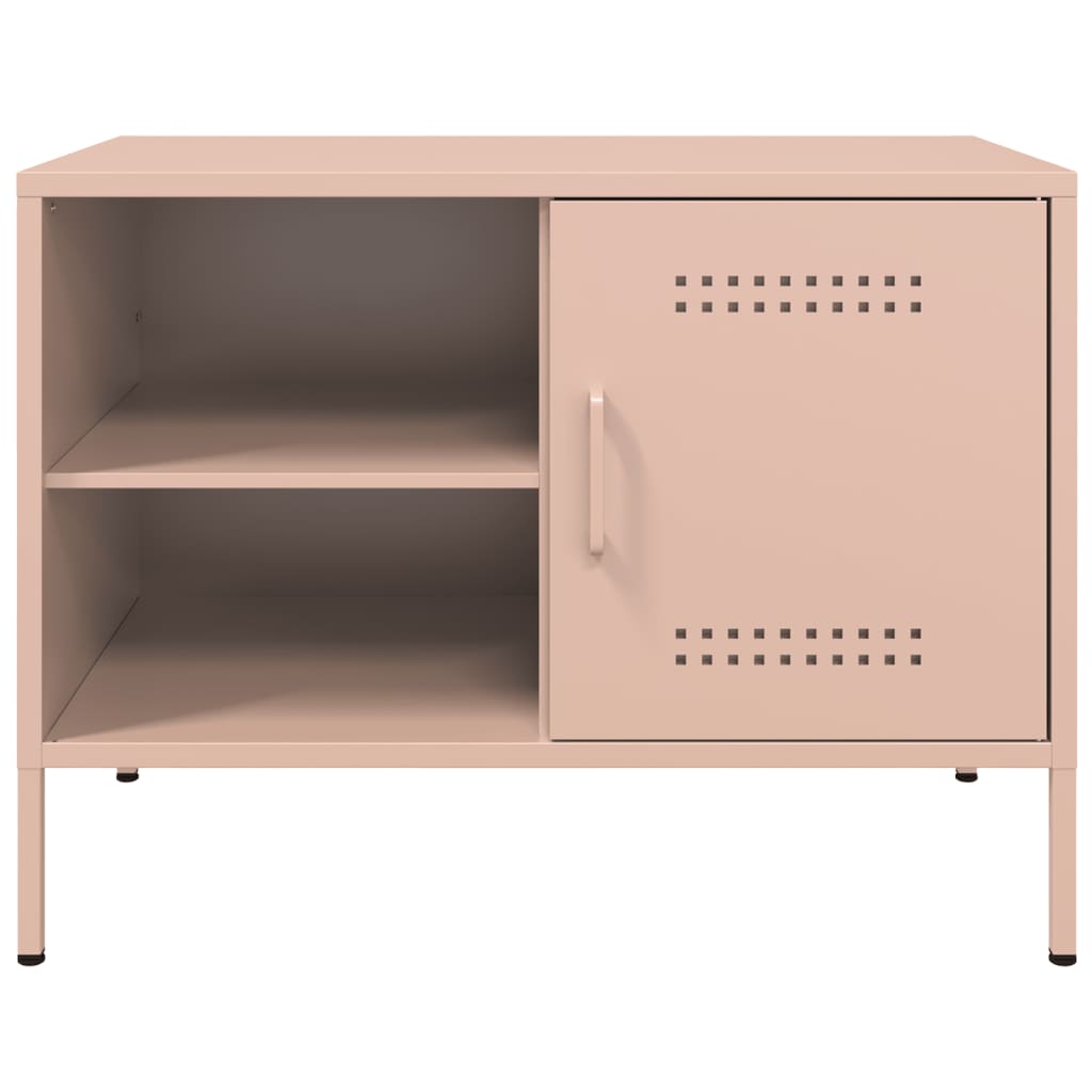 vidaXL Tv-meubel 68x39x50,5 cm staal roze