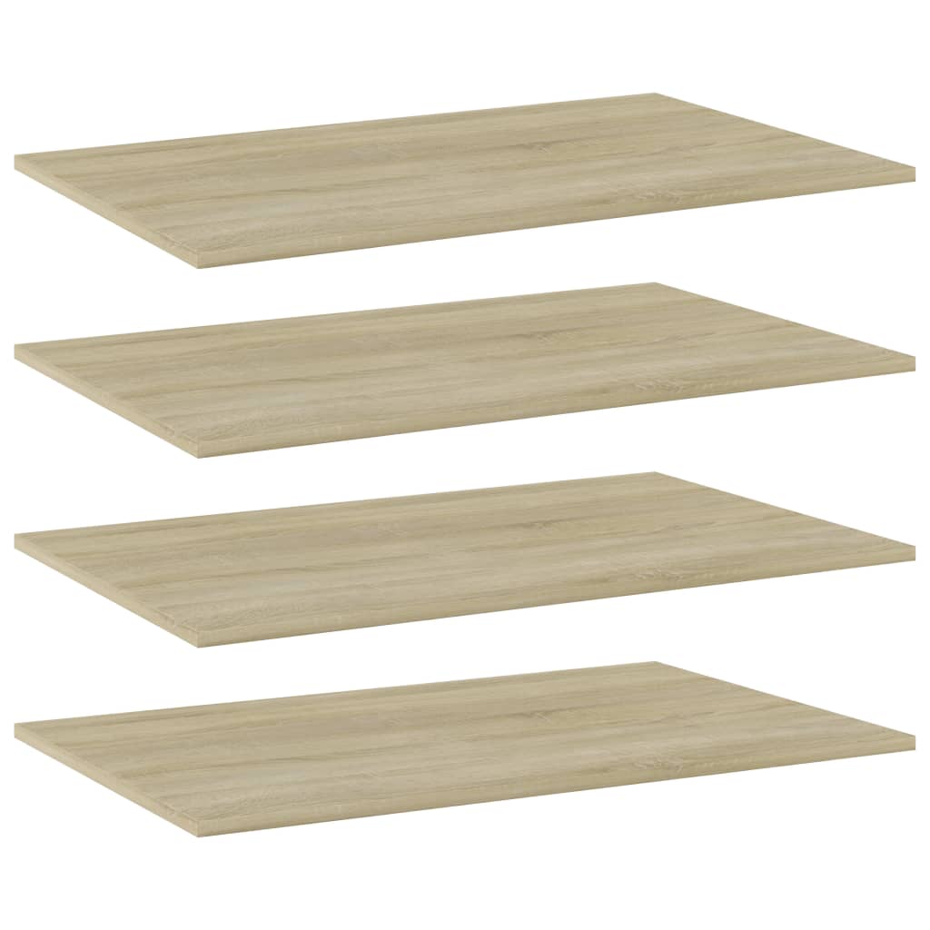 vidaXL Wandschappen 4 st 80x50x1,5 cm bewerkt hout sonoma eikenkleurig