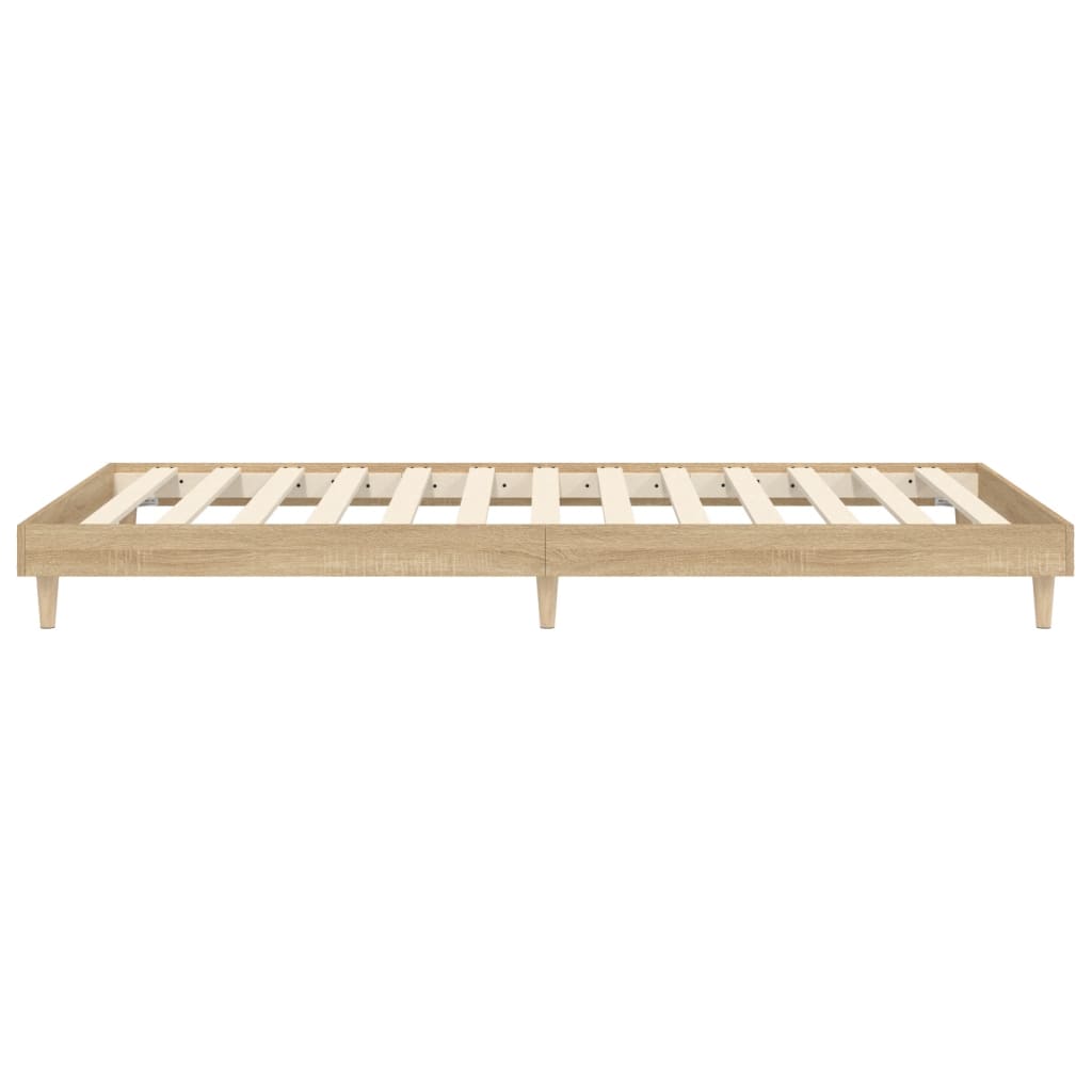 vidaXL Bedframe zonder matras hout sonoma eikenkleurig 90x200 cm