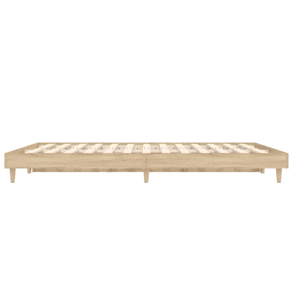 vidaXL Bedframe zonder matras hout sonoma eikenkleurig 120x190 cm