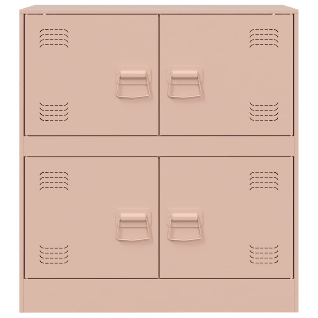 vidaXL Dressoir 67x39x73 cm staal roze