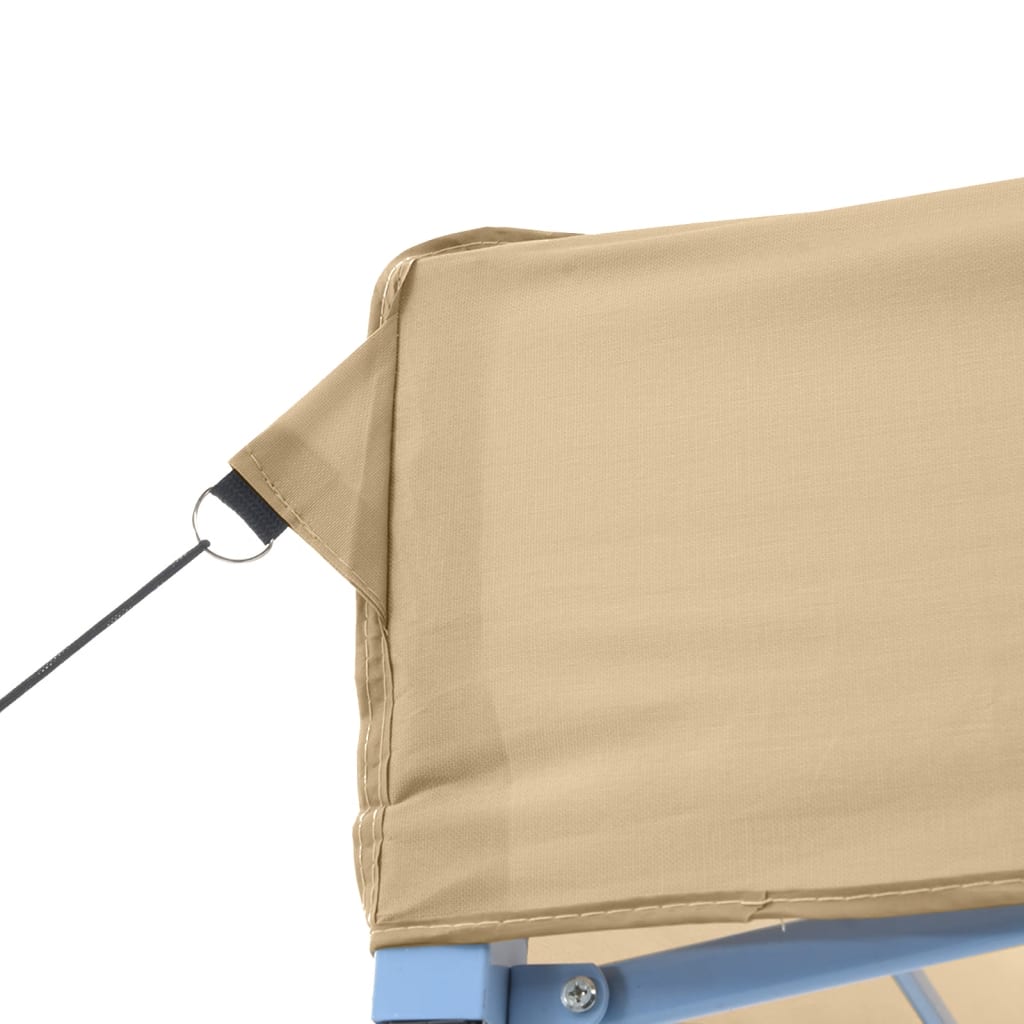 vidaXL Partytent inklapbaar pop-up met 4 zijwanden beige