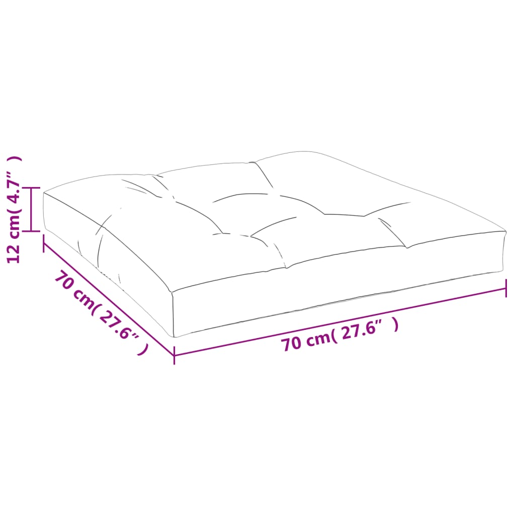 vidaXL Palletkussen 70x70x12 cm stof turquoise