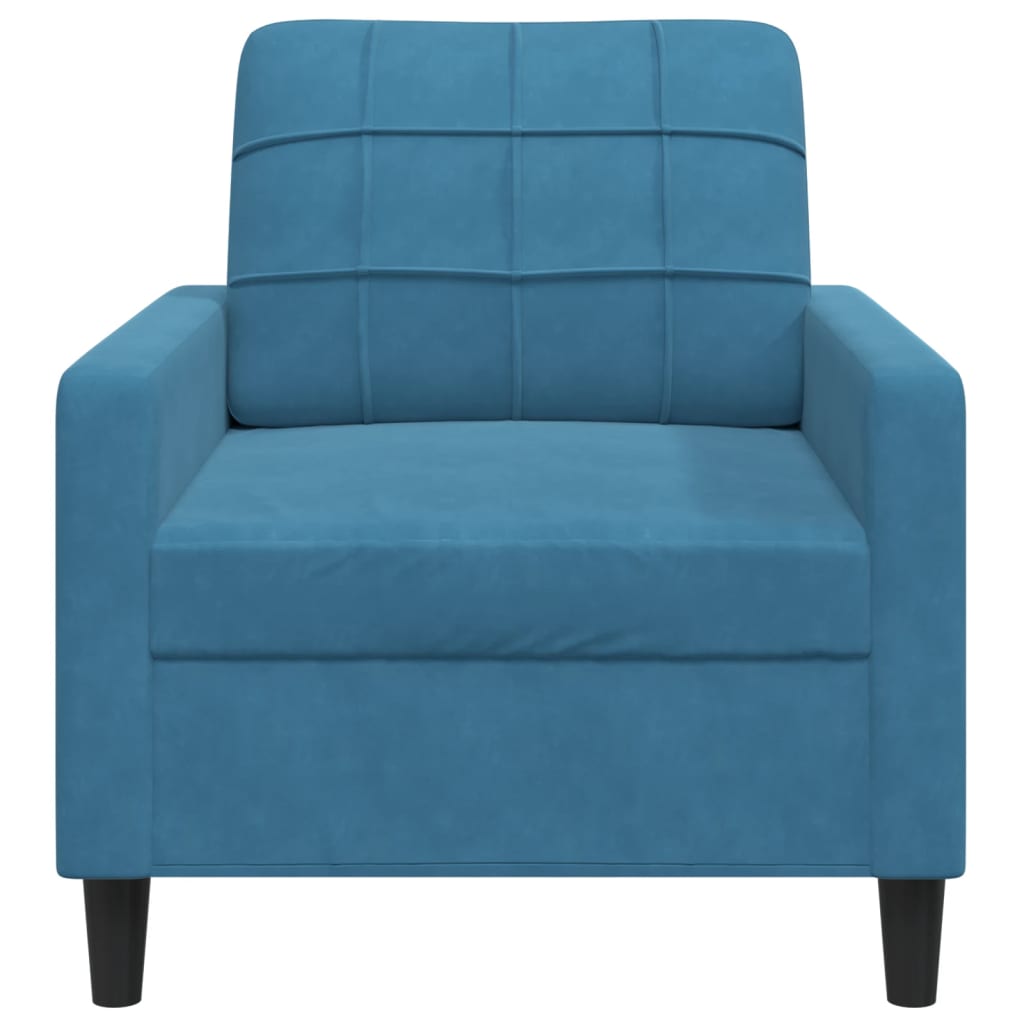 vidaXL Fauteuil 60 cm fluweel blauw