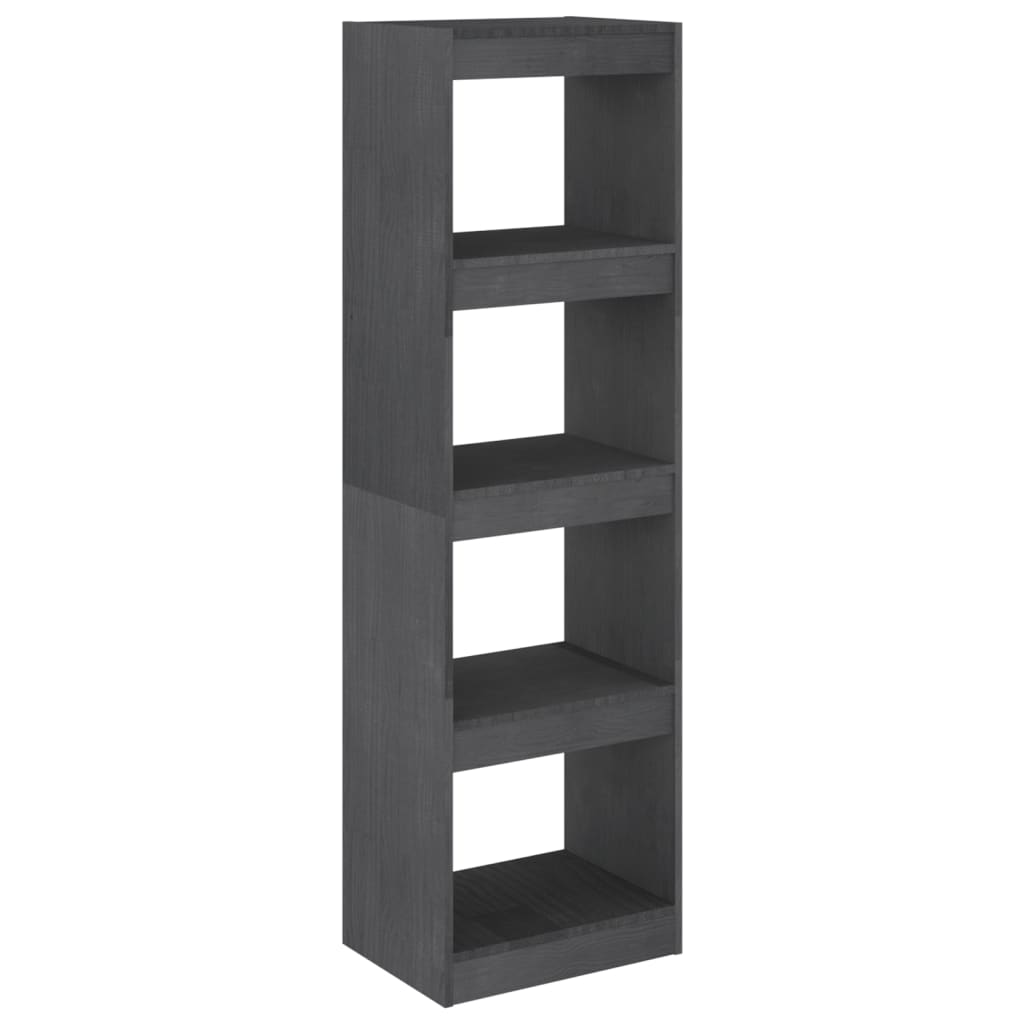 vidaXL Boekenkast/kamerscherm 40x30x135,5 cm grenenhout grijs