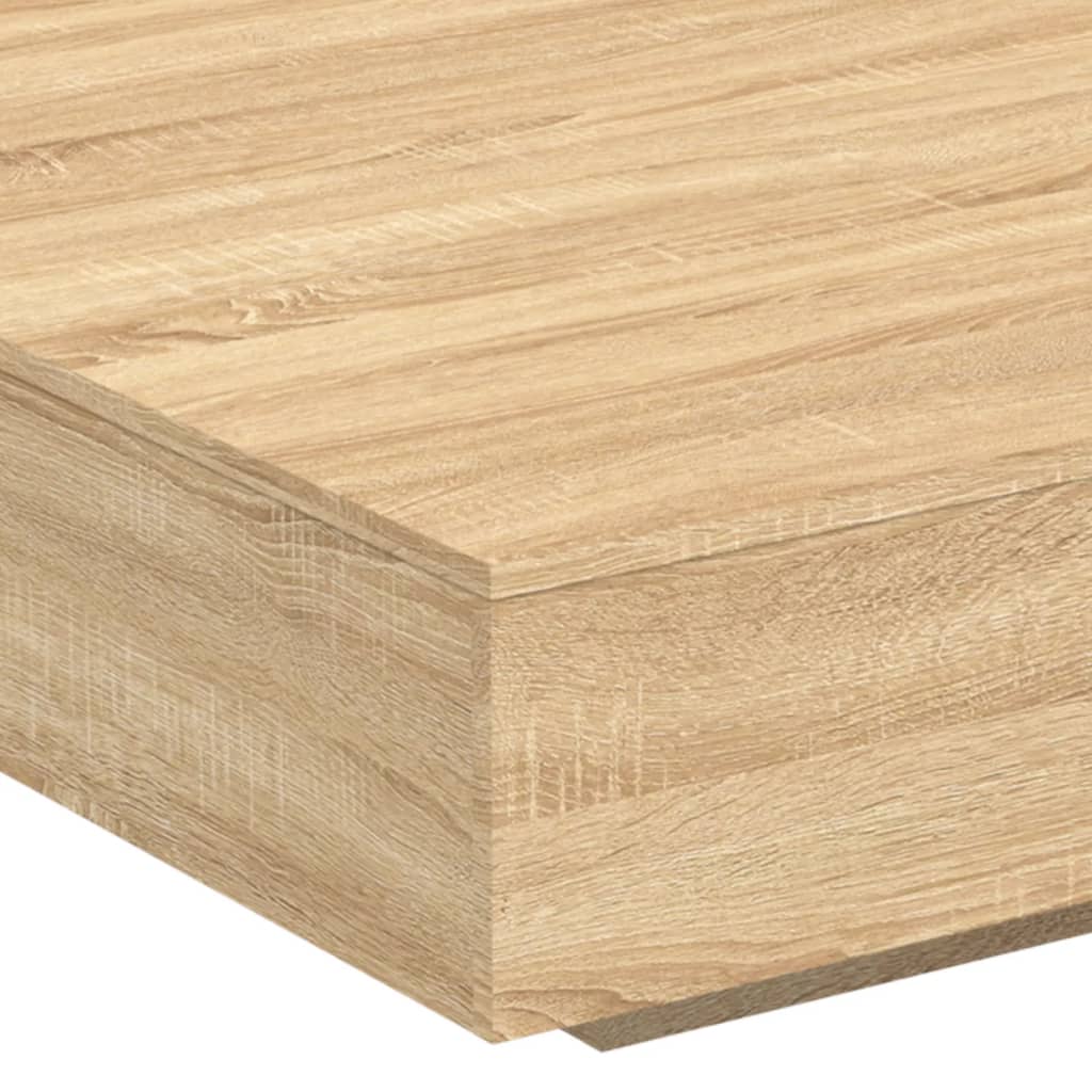 vidaXL Salontafel 100x100x31 cm bewerkt hout sonoma eikenkleurig