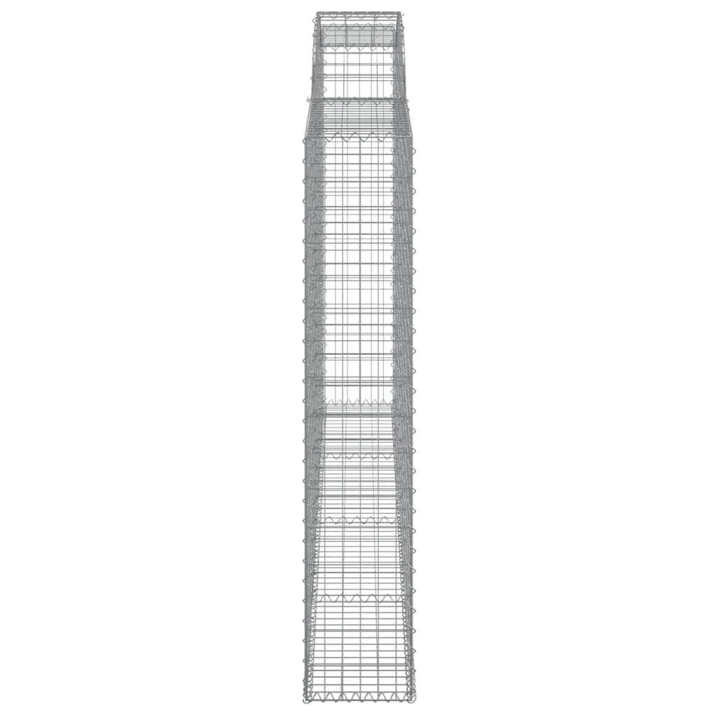 vidaXL Schanskorven 2 st gewelfd 300x30x160/180 cm ijzer