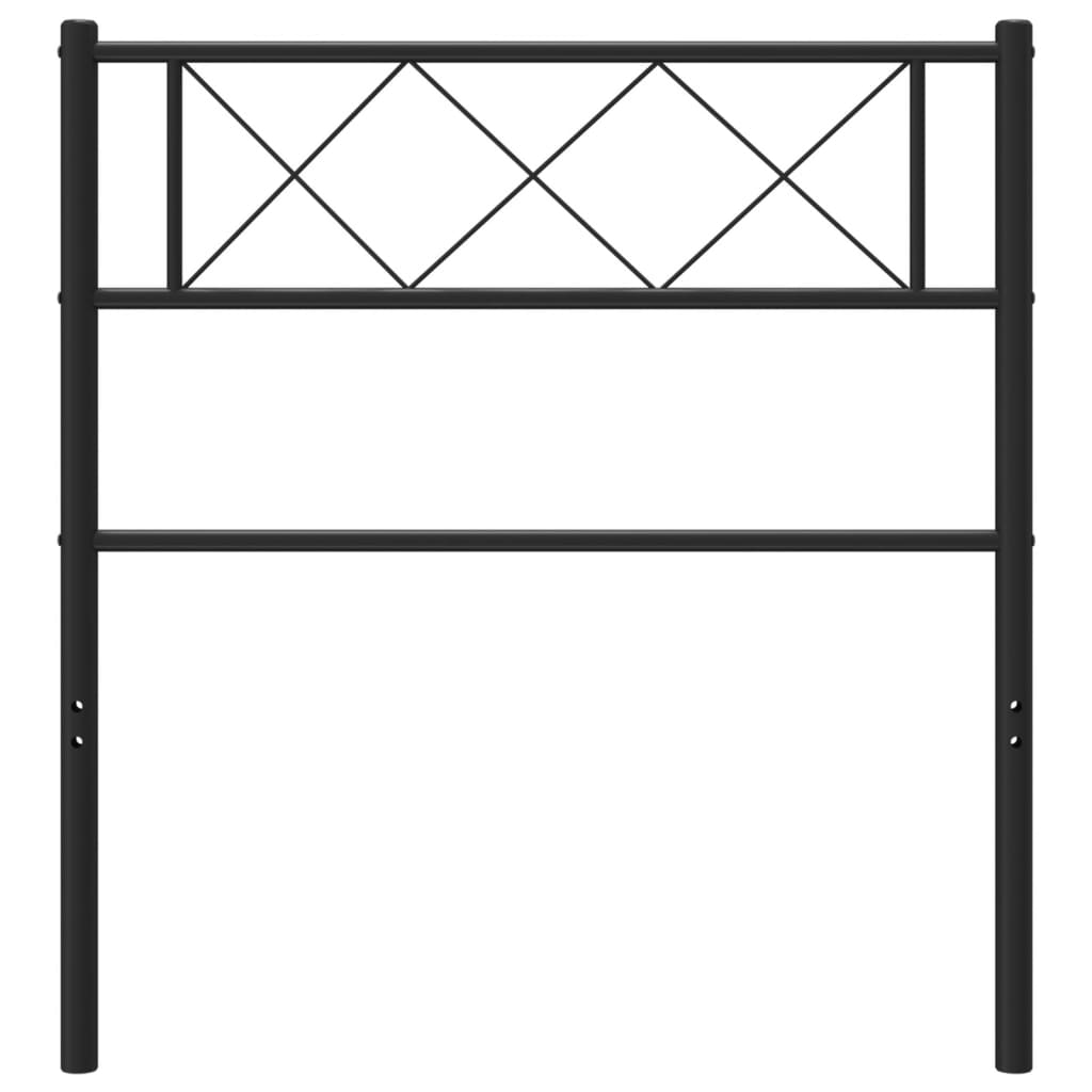 vidaXL Hoofdbord 75 cm metaal zwart